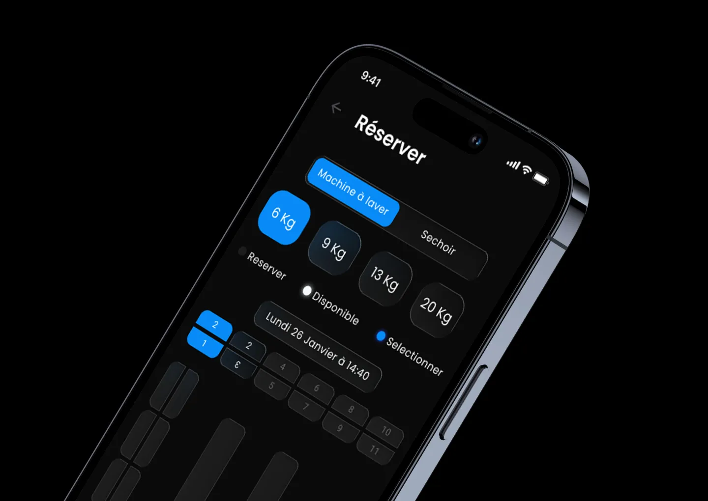 Mockup mobile de l'application Mr Clean