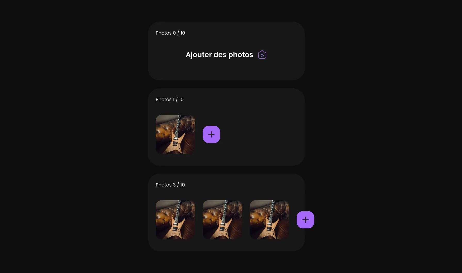 Système de filtres de recherche pour instruments à cordes
