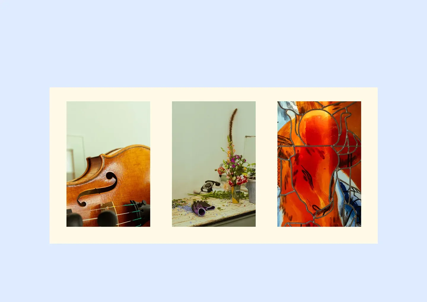 Détail de la navigation minimaliste du site