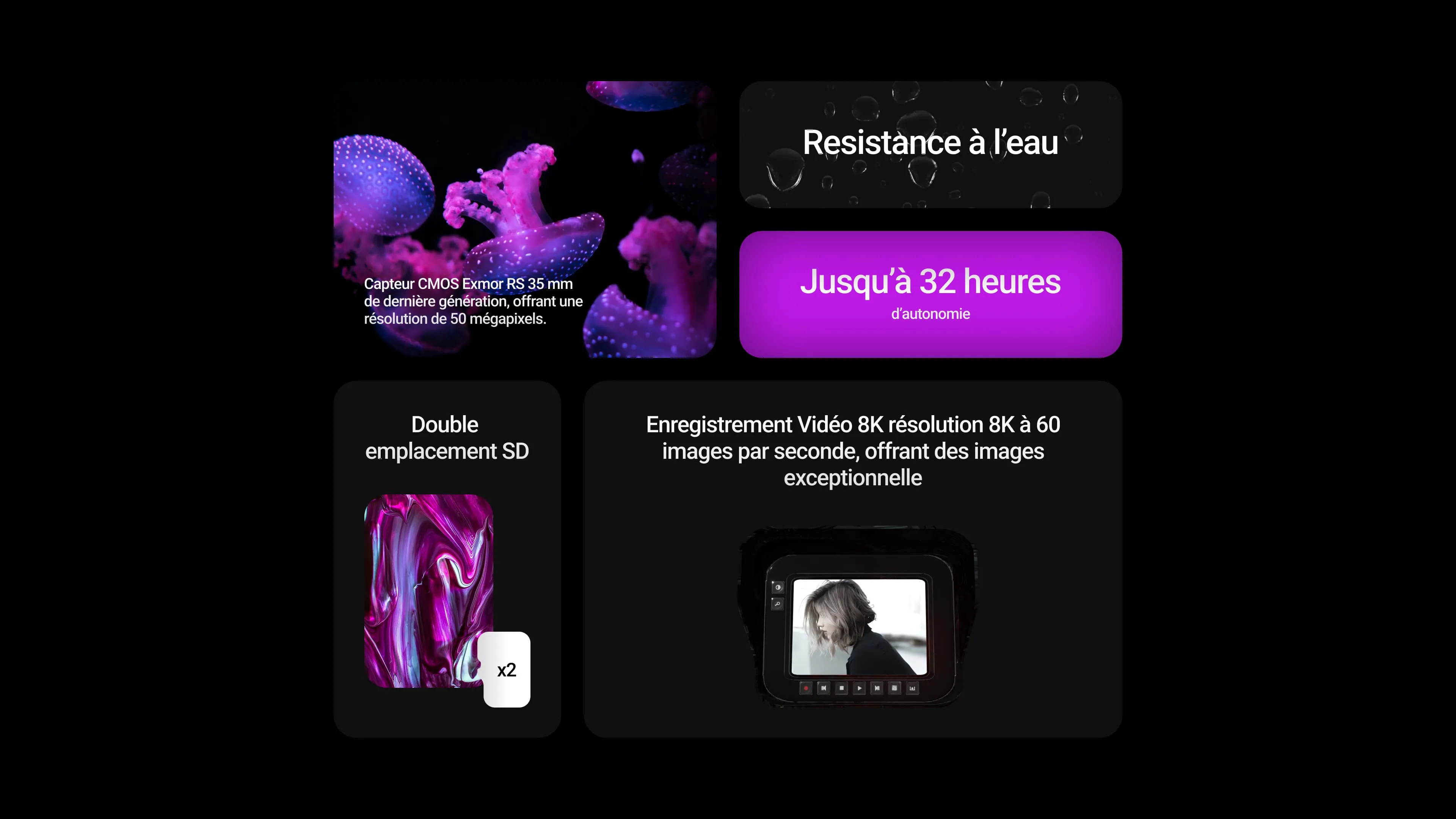 Fenêtre de configuration avancée de l'interface caméra