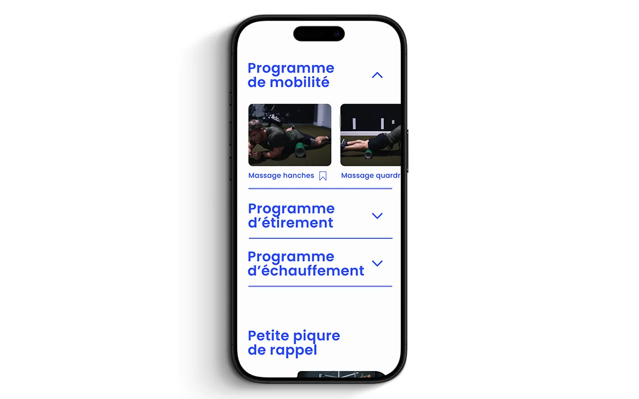 Interface de suivi de progression dans Movento