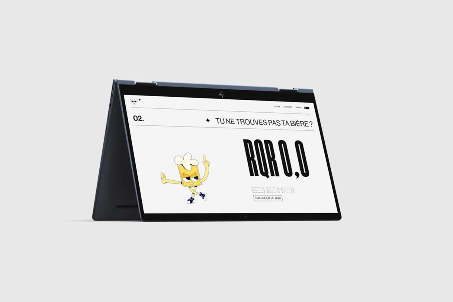 Affichage de la base de données RQR sur tablette